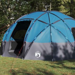 vidaXL Koepeltent met dak met opslag Blauw 475 x 475 x 235 cm taft