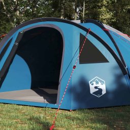 vidaXL Koepeltent 4-persoons Waterdicht Blauw taft