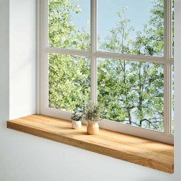 vidaXL Vensterbanken 2 st 110x30x2 cm massief eikenhout lichtbruin