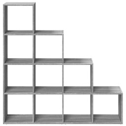 vidaXL Kamerscherm / boekenkast 131,5x29x131,5 cm hout grijs sonoma
