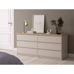 Commode NAIADE 6 lades kasjmier/jackson eik