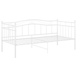 vidaXL Slaapbank metaal wit 90x200 cm