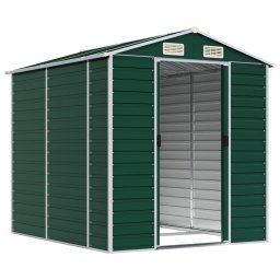 vidaXL Tuinhuis Groen 191x215x198 cm Gegalvaniseerd Staal
