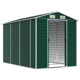 vidaXL Tuinhuis Groen 191x300x198 cm Gegalvaniseerd Staal