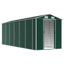 vidaXL Tuinschuur 191x555x198 cm gegalvaniseerd staal groen