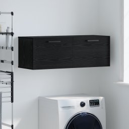 vidaXL Wandkast 100 x 36.5 x 35 cm Bewerkt hout Zwart eiken