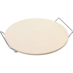 Point-Virgule - Pizzasteen - cordieriet - met metalen houder - geschikt voor barbecue - 34cm
