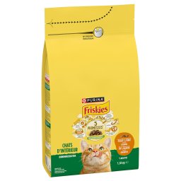 1,5kg PURINA FRISKIES Indoor kattenvoer met kip, kalkoen en groenten droog