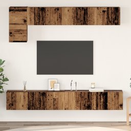 vidaXL Tv-meubelset 5 st Oud Hout Bewerkt hout