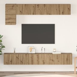 vidaXL Tv-meubelset 5 st Artisan Eiken Bewerkt hout