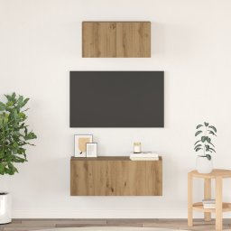 vidaXL Tv-meubelset 2 st Artisan Eiken Bewerkt hout
