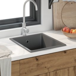 vidaXL Keukenwasbak Grijs 38 x 44 x 20 cm Graniet
