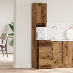 vidaXL Keukenbuffet met lade met plank Oudhout 32 x 50 x 180 cm
