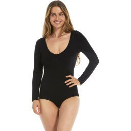 Magic Bodyfashion - Maat S - body longsleeve bodysuit bamboo Zwart
