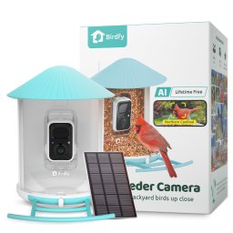 BIRDFY Slim voederstation met zonnecel ca. l 36 x b 28 x h 19 cm Vogel