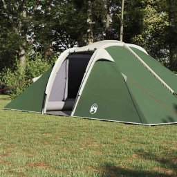 vidaXL Tunnel tent met dak met opslag Groen 510 x 240 x 156 cm taft