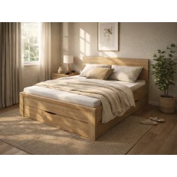 Bed RIGA 140x200 cm sonoma met lades