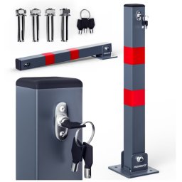 Parkeerslagboom 5x5x65 cm incl Sleutel