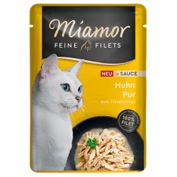 6x 100g Miamor Fijne Filets in Saus Puur Kip natvoer voor katten