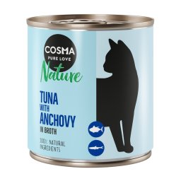 6x280g Nature Tonijn met hele Ansjovis Cosma Kattenvoer