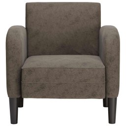 vidaXL Fauteuil met armleuningen 54 cm kunstleer donkergrijs