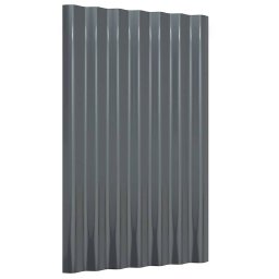 vidaXL Dakpanelen 12 st 60x36 cm gegalvaniseerd staal antracietkleurig