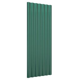 vidaXL Dakpanelen 12 st 100x36 cm gegalvaniseerd staal groen