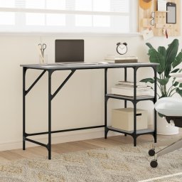 vidaXL Bureau 120x50x75 cm metaal en bewerkt hout grijs sonoma eiken