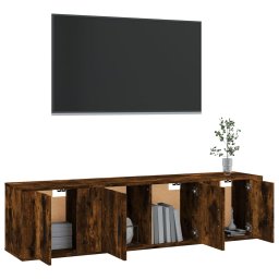 vidaXL 3-delige Tv-meubelset bewerkt hout gerookt eikenkleurig