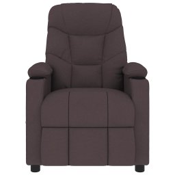 vidaXL Massagestoel stof donkerbruin