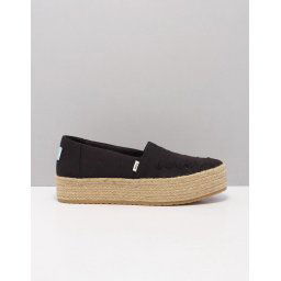 TOMS - Maat 39 - Valencia Dames Espadrilles - Black