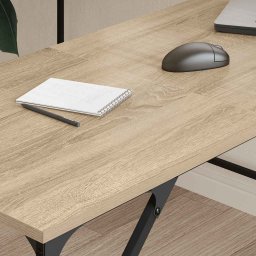 vidaXL Bureau 149x149x75 cm bewerkt hout sonoma eikenkleurig