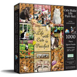 With Cats Life is Purrfect Puzzel (1000 stukjes)