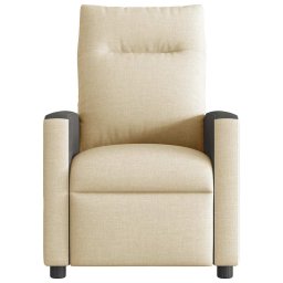 vidaXL Massagestoel verstelbaar stof crèmekleurig