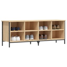 vidaXL Schoenenkast 131x35x50 cm bewerkt hout sonoma eikenkleurig