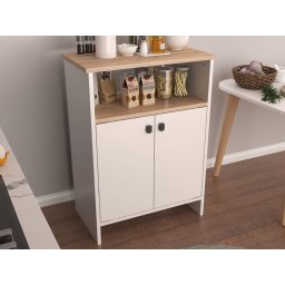 Kast BERNIE 2 deuren eik/wit