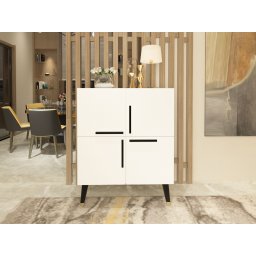 Commode MAQUERO 4 deuren wit