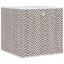 vidaXL Opbergboxen 4 st inklapbaar 32x32x32 cm ongeweven stof bruin