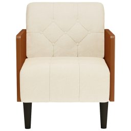 vidaXL Fauteuil met armleuningen 55 cm Linnen