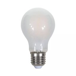 E27 LED Filament Lamp Frosted - 5 Watt 600lm - 2700K warm wit - Vervangt 50 Watt - E27 fitting - A60 lamp - Grote fitting