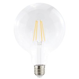 LED Filament lamp E27 - 9 Watt 1055 Lumen - G125 - 2700K Warmwit licht - Dimbaar - Helder glas