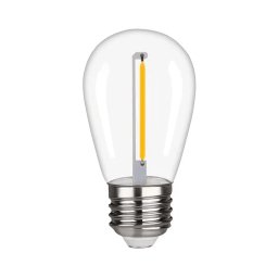 S14 LED Filamentlamp E27 - 3 Volt 0,6 Watt 35 lumen - 2700K warm wit - 15.000 branduren
