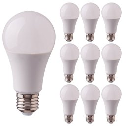 10x E27 LED Lamp - 8,5 Watt 806 lumen - 3000K warm wit - Vervangt 60 Watt - E27 fitting - A60 lamp - Grote fitting