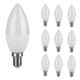 10x E14 LED Lamp - 4.5 Watt 470 lumen - 6500K daglicht wit - Vervangt 40 Watt - E14 fitting - Kaarslamp - Kleine fitting