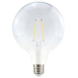LED Filament lamp E27 - 4,5 Watt 470 Lumen - G125 - 2700K Warmwit licht - Dimbaar - Helder glas