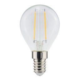 LED Filament lamp E14 - 2,5 Watt 250 Lumen - G45 vorm - 2700K Warmwit licht - Dimbaar - Helder glas