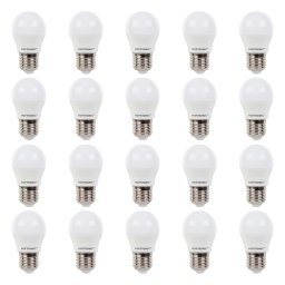 20x E27 LED Lamp - 2,9 Watt 250 lumen - 2700K Warm wit licht - Grote fitting - Vervangt 35 Watt - G45 vorm