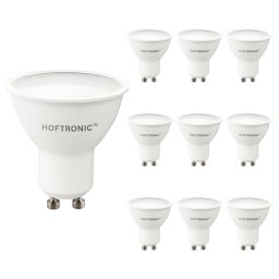 10x GU10 LED spot - 4,5 Watt 400 lumen - 6500K Daglicht wit licht - Dimbaar - LED reflector - Vervangt 50 Watt