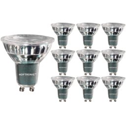 Set van 10 LED GU10 Spots - Dimbaar - 5 Watt 400 lumen - 6000K daglicht wit - Glas - Vervangt 50 Watt - GU10 fitting - LED Reflector - Universele fitting