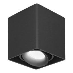 Esto LED Opbouwspot - Vierkant - Kantelbaar - Dimbaar - 4000K neutraal wit - 4 Watt 345 Lumen - GU10 - Plafondspot - Voor binnen - Vervangbare afdekring - Zwart